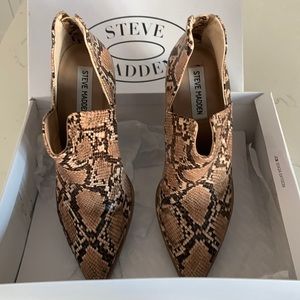 Steven madden snakeskin booties